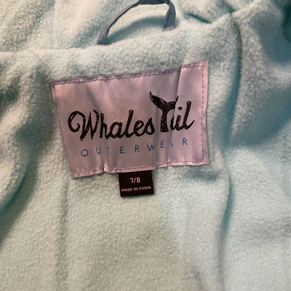 Whales Tail Coat‎ Size 7/8 Winter Youth Girls Colorblock Hooded Insulated